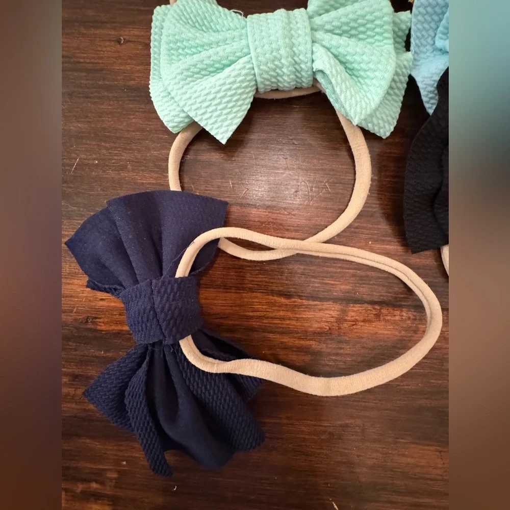 Colorful Bow Headband Set for girls. Infant toddler hair bows. 11 total
